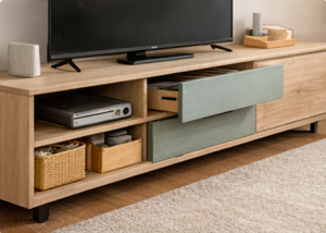 Mueble de TV que no enseña el caos