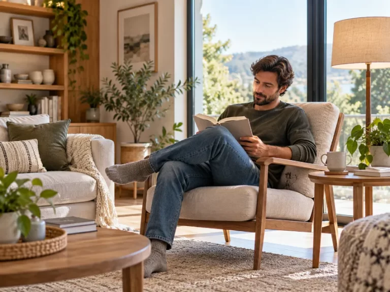 Sillón relax bien integrado en una vivienda real