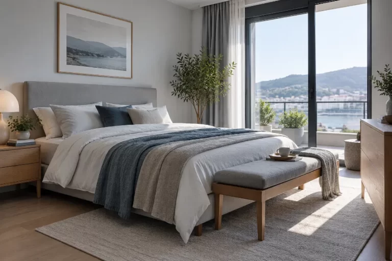 Sofá de 2 plazas bien integrado en una vivienda real