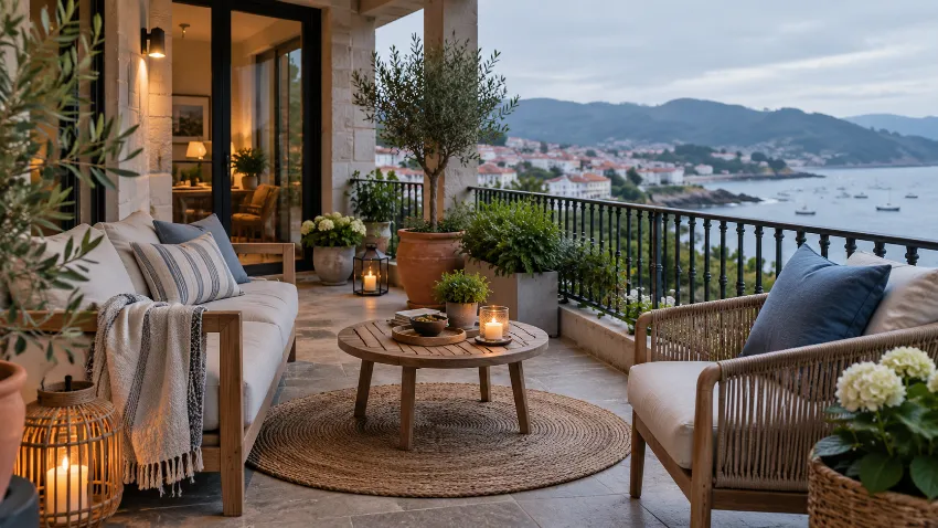 Sofá modular bien integrado en una vivienda real