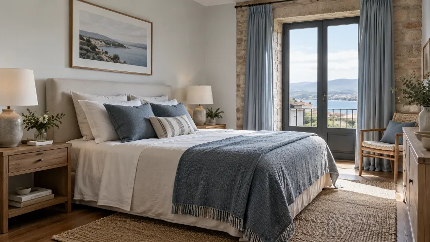 Dormitorio con cama de 180 cm bien integrado en una vivienda real