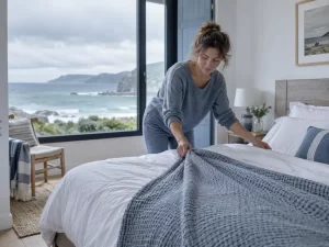 Dormitorio para una habitación irregular bien integrado en una vivienda real